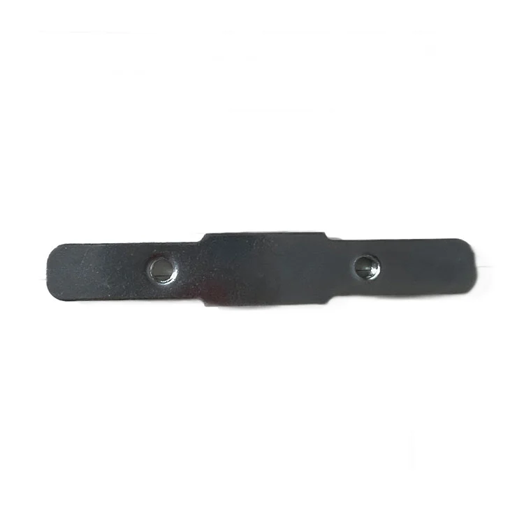 Conector de móveis de metal em formato plano com orifício para parafuso